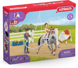 Schleich Horse Club Speelfigurenset Mias Springset Kinderspeelgoed voor Jongens en Meisjes 5 tot 12 jaar 18 Onderdelen 42443