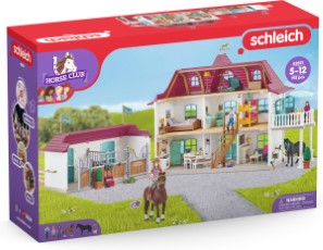 Schleich Horse Club Speelfigurenset Lakeside Paardenboederij Kinderspeelgoed voor Jongens en Meisjes 5 tot 12 jaar 107 Onderdelen 42551