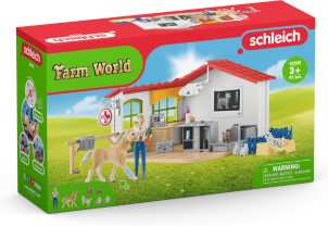 Schleich Farm World Speelfigurenset Dierenarts Praktijk en Huisdieren Kinderspeelgoed vanaf 5 jaar 27 Onderdelen 42502