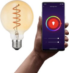 Silvergear Smart LED lamp met filament Spiraal