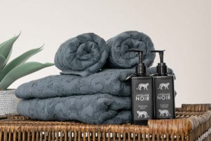 Sizland Dezign Handdoeken Handdoek katoen Badlaken Kap Verde, grijs Badhanddoeken 70x140