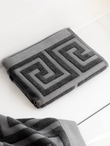 Sizland Dezign Handdoeken Handdoek katoen Handdoek Santorini, antraciet Badhanddoeken 50x70