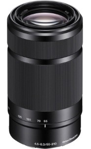 Sony E 55 210mm f|4.5 6.3 OSS Zwart