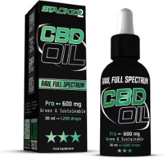 Stacker 2 CBD Olie Pro 2 procent 600 mg CBD Raw FullSpectrum 30 ml