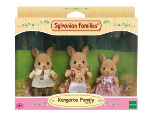 Sylvanian Families 5272 familie kangoeroe 4 speelfiguren fluweelzacht buidel