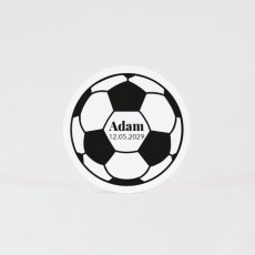30 x Ronde voetbal sticker, 3,7 cm Naamstickers Communie