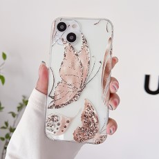 Transparent Golden Butterfly Graphic Printing Phone Case For Iphone Series Phones For Valentines Gift