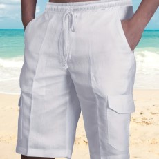 Classic Design Cotton Cargo Shorts Mens Casual Multi Pocket Waist Drawstring Cargo Shorts For Summer Outdoor