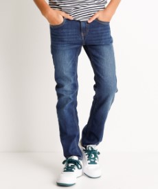 Jongens Slim fit stretch jeans donker blauw