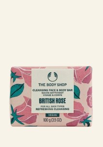 The Body Shop British Rose Cleansing Face en Body Bar 100 G