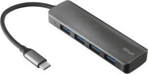 Trust Halyx Aluminium USB C to 4 Port USB A 3.2 Hub