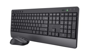 Trust Trezo Comfort Draadloze Keyboard en Mouse Set Toetsenbord Zwart