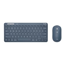 Trust Lyra Multi Device Wireless Keyboard en Mouse Toetsenbord Blauw