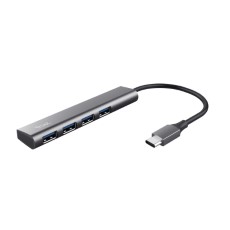 Trust Halyx 4 poorts USB C Hub USB Hub Grijs