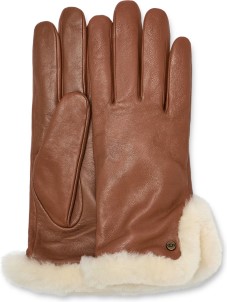 UGG Leather Sheepskin Vent Glove Dames Handschoenen Chestnut Maat S