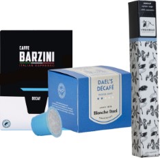 Verse Maling Koffiecups proefpakket Decaf | 100 Cups | Barzini, Vascobelo en Blanche Dael koffie cups geschikt voor Nespresso apparaten