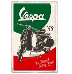 Vespa Tinnen Bord 40 x 60 Vespa The Italian Classic