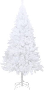 VidaXL Kunstkerstboom met dikke takken 180 cm PVC wit