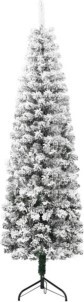 VidaXL Kunstkerstboom half met sneeuw smal 180 cm