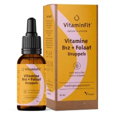 VitaminFit Vitamine B12 plus Folaat foliumzuur in druppelvorm