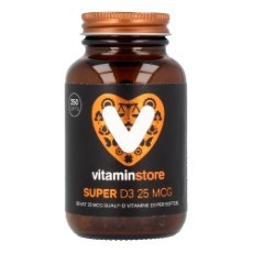 Vitaminstore Super D3 25 mcg vitamine D 250 softgels