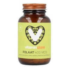 Vitaminstore Foliumzuur Folaat 400 mcg zuigtabletten 60 zuigtabletten