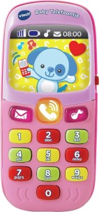 VTech Baby Telefoon Educatief Babyspeelgoed Interactief Speelgoed Met Geluiden 6 tot 36 Maanden Roze