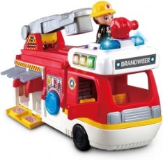 VTech Vrolijke Vriendjes 2 in 1 Brandweerwagen Interactief Babyspeelgoed 1 tot 5 Jaar