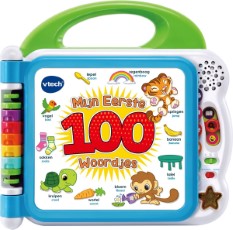 VTech Baby Mijn Eerste 100 Woordjes Educatief Speelgoed Woordjes Leren Nederlands en Engels Gesproken 1.5 tot 4 Jaar
