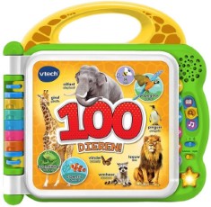 VTech Baby Mijn Eerste 100 Woordjes Dieren Educatief Babyspeelgoed Lezen en Geluiden Van 1.5 tot 4 Jaar