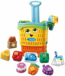 VTech Scan en Leer 2 in 1 Winkelmand Interactief Baby Speelgoed Maak Kennis met Vormen en Cijfers 1,5 tot 5 Jaar