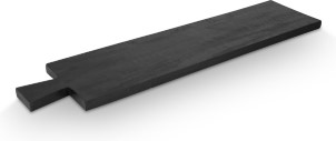 vtwonen Tray Fancy Dienblad met Handvat Hout Zwart 62,5x15 cm