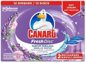 WC Eend Toilet Duck Fresh Disc Lavendel, navulverpakking 2 navullingen met 12 gel blokjes Voordeelverpakking
