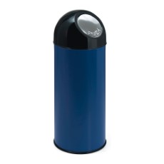 Wesco Afvalbak 55ltr Pushdeksel met onderbak blauw|zwart