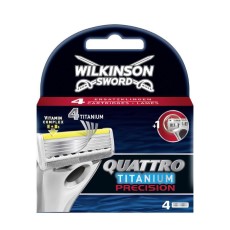 Wilkinson Quattro Titanium Precision Scheermesjes 4st.