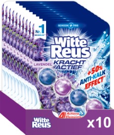 Witte Reus Kracht Actief Toiletblok Lavendel WC Blokjes Voordeelverpakking 10 Stuks