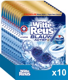 Witte Reus Blauw Actief Toiletblok Hygiene WC Blokjes Voordeelverpakking 10 Stuks