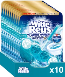 Witte Reus Turquoise Actief Toiletblok Pacific WC Blokjes Voordeelverpakking 10 stuks
