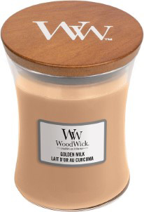 Woodwick Golden Milk medium kaars