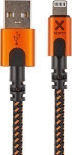 Xtorm Xtreme USB naar Lightning kabel incl. levenslange garantie 1,5 m Zwart Oranje