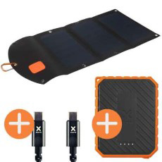 Xtorm SolarBooster 21W Paneel Plus Xtorm Rugged Powerbank 10.000mah Plus Xtorm USB C kabel
