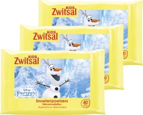 Zwitsal Kids Frozen Snoetenpoetsers 3 x 40 Monddoekjes