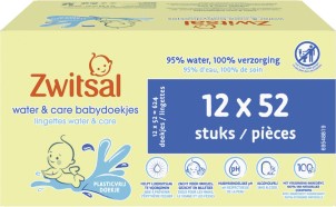 Zwitsal Water en Care Billendoekjes met zachte Zwitsal geur 624 doekjes Voordeelverpakking