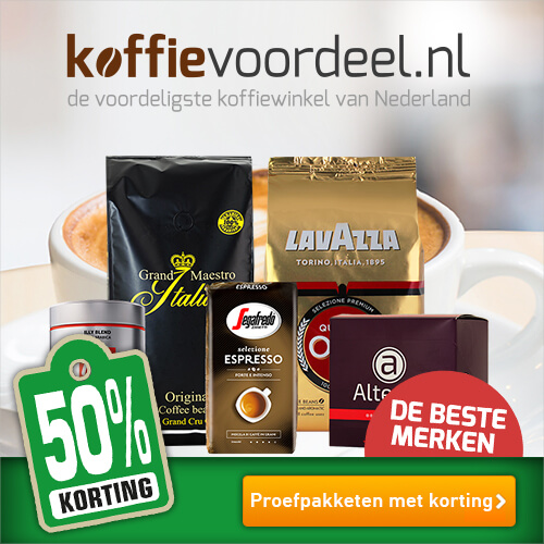 Koffievoordeel tot 50% korting op proefpakketten