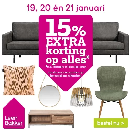 15% extra korting alles