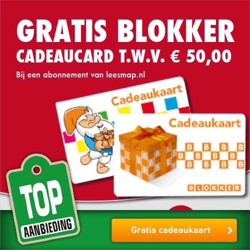 Gratis Blokker cadeaucard t.w.v. € 50,- bij Leesmap.nl
