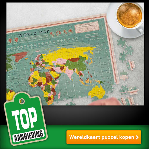Puzzel Wereldkaart 300 stukjes kopen bij MegaGadgets