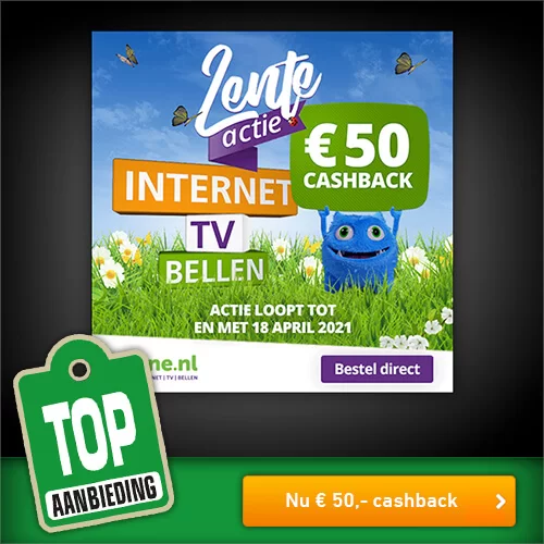 twee pepermunt Verhuizer Online.nl Lente actie nu € 50,- cashback bij Internet en TV
