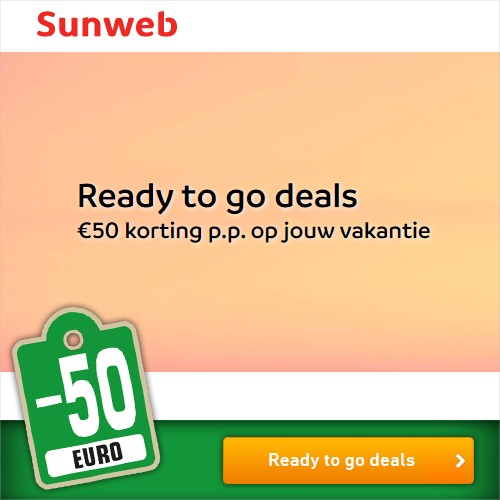 Nu bij Sunweb € 50,- korting p.p. voor je vakantie