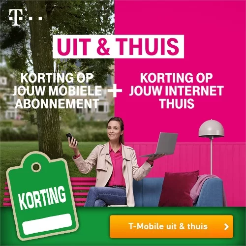 T-Mobile Uit & voor extra korting voor mobiel en thuis